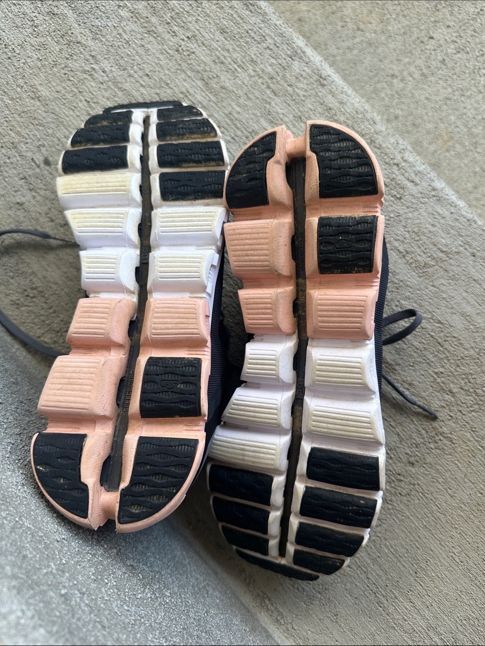 On Running Women's Athletic Shoes in Black with Pink Midsole - Picture 3 of 3